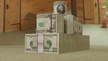 money stack with different different angle view 4k photos