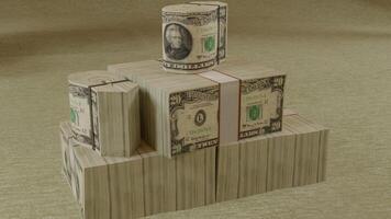 money stack with different different angle view 4k photos