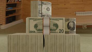 money stack with different different angle view 4k photos