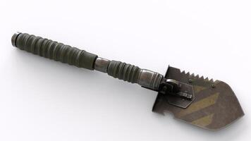 soil digging shovel with white background photo