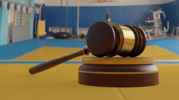 wooden gavel with different different angle view photo