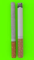 cigarette with green background photo