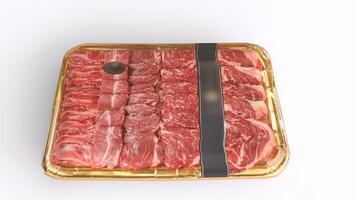 meat packet with white background photo