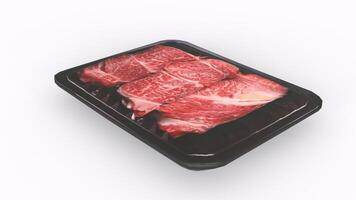 meat packet with white background photo