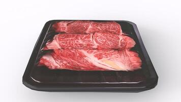 meat packet with white background photo