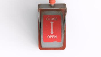 open and close lever with white background photo