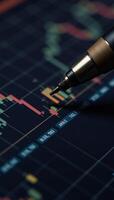 Financial Growth Chart Stock Market Investment Trading Data Visualization CloseUp photo