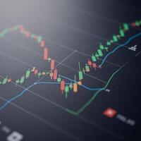 Financial Growth Chart Stock Market Investment Trading Data Visualization CloseUp photo