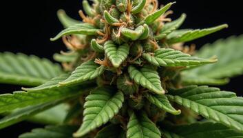 Stunning depiction of vivid marijuana and cannabis imagery photo
