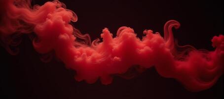 Abstract red misty fog on an isolated black backdrop evokes the texturerich atmosphere of smoke stages captures the essence of aromatherapy through visual storytelling Smoky Aroma Studio photo