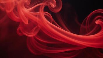 A realistic depiction of slowmoving rising red smoke and fog with an atmospheric effect photo
