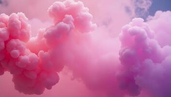 Pastelcolored smoke backdrop with a blend of pink and purple hues forming an overall abstract fumigation effect photo