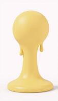 Melted cheesebuttercream rendered as a 3D object on a white background with clipping path for seamless integration photo