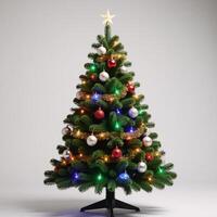 A digital illustration featuring a festive Christmas tree as its main focus photo