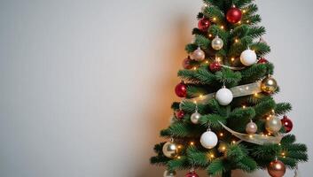 A digital illustration featuring a festive Christmas tree as its main focus photo