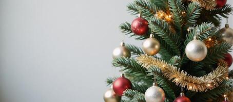 A digital illustration featuring a festive Christmas tree as its main focus photo