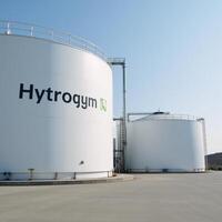 Hydrogen Energy Storage Largescale production processing facility showcasing hydrogen tank arrays for energy storage photo
