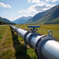 Hydrogen pipelines illustrate shifts towards sustainable cleaner and secure energy sources in the industry photo