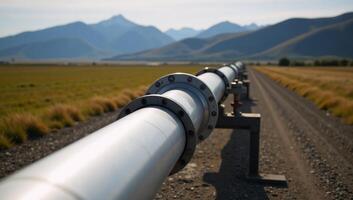 Hydrogen pipelines illustrate shifts towards sustainable cleaner and secure energy sources in the industry photo