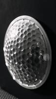 Monochrome photograph of a shimmering discoball decal photo