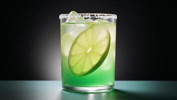 Margarita stands alone against backdrop photo