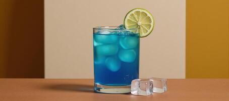 Traditional margarita side view lime ice photo