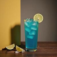 Traditional margarita side view lime ice photo