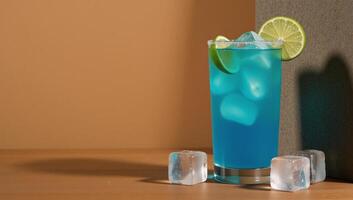 Traditional margarita side view lime ice photo