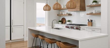 Coastal Kitchen Design Modern Aesthetic Blend with BeachInspired Elements Innovative Solutions photo