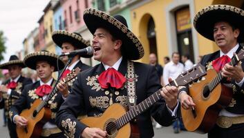 Mariachi Calavera illustration concept Lively Skull Band photo