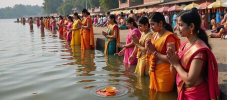 Celebrating Chhath Puja with joy photo
