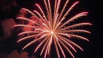 Rapidexposure macro shot of stunning fireworks display showcasing vibrant colors photo