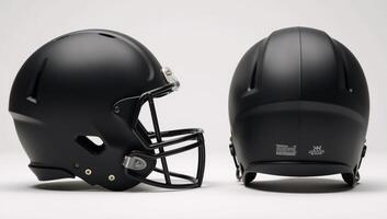 Black American Football Helmet MockUp with Multiple Views Generated photo