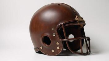 Vintage American Football Helmet Retro design classic aesthetics photo