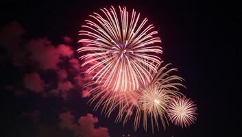 Vibrant display of Fourth of July fireworks photo