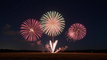 Fireworks illuminate Labor Day evening photo
