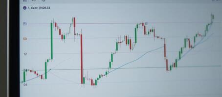 A detailed stock market chart visualization photo