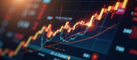 Business Digital Graph Stock Trade Market Growth Investment Overview photo