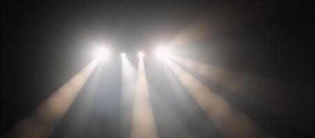 Illuminated stage featuring smoke effects photo
