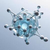 A detailed 3D model visualization reveals the intricate E1520 propylene glycol molecules structural chemical formula viewed through a microscopic lens photo