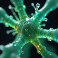 Highresolution image showcasing macro details of hydrogen cell structure for green energy technology photo