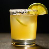 Frosty Tequila Margarita with Lime Salt Mexican photo