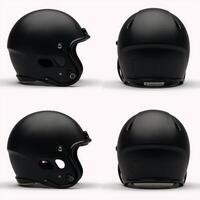Black American Football Helmet MockUp with Multiple Views Generated photo