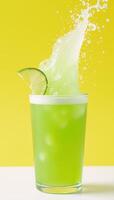 A fizzy frosty lime margarita serves up an explosive burst of summer refreshment on a scorching day photo