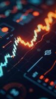 Business Digital Graph Stock Trade Market Growth Investment Overview photo