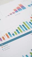Dynamic colorcoded bar graphs displaying changing financial data stock marketsbanking photo