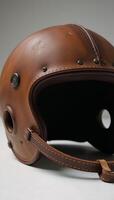 Vintage American Football Helmet Retro design classic aesthetics photo