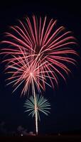 Stunning firework celebration scene with vibrant colors and joyful bursts photo