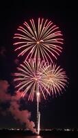 Vibrant display of Fourth of July fireworks photo