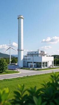 Concept illustration showcasing clean ecofriendly hydrogen energy as an environmentally sustainable solution towards achieving netzero emissions in the future of renewable energy photo